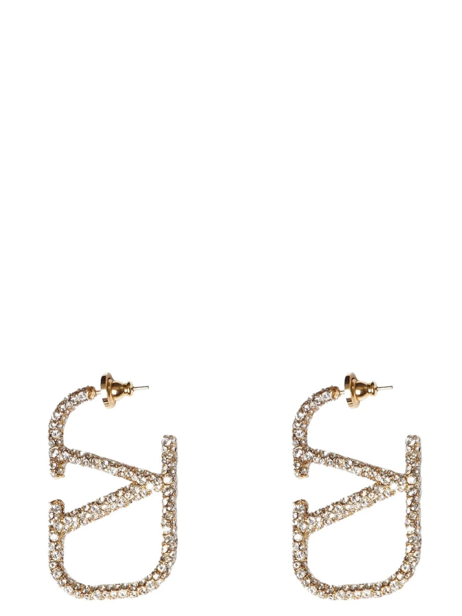 Valentino Garavani Gold Brass Earrings - One Size