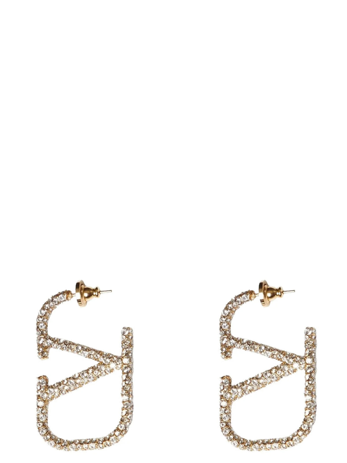 Valentino Garavani Gold Brass Earrings - One Size