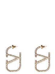 Valentino Garavani Gold Brass Earrings - One Size