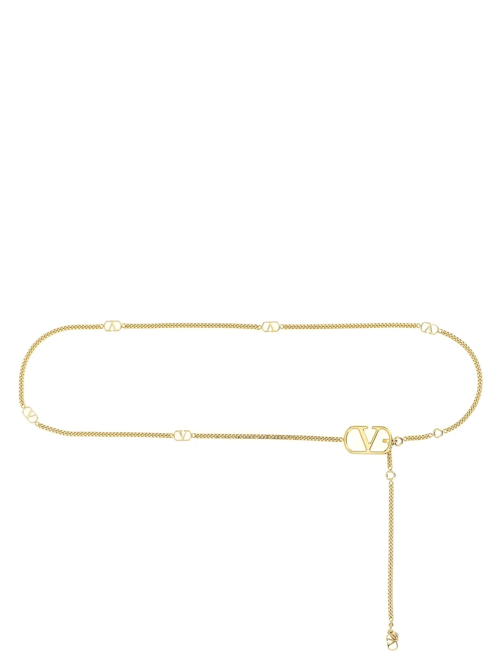 Valentino Garavani Gold Brass Regular Belt - M