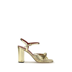 Sandales plateforme cuir veau doré Valentino Garavani