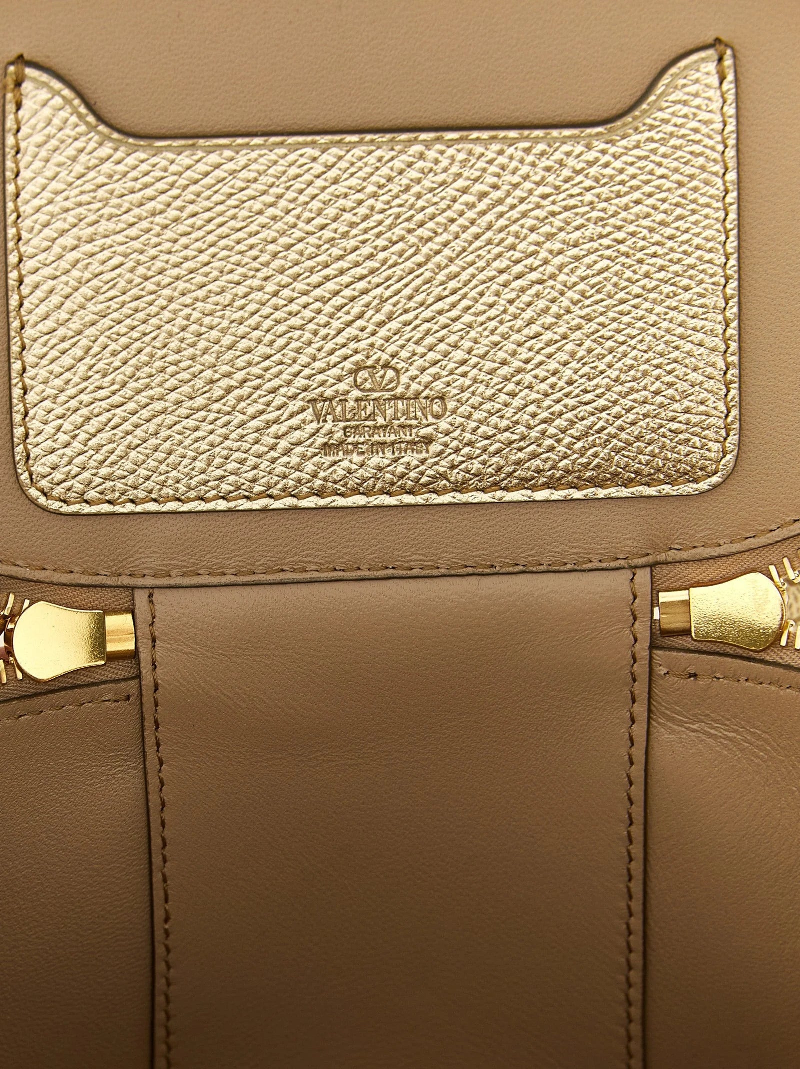 Valentino Garavani Gold Calfskin Handbag