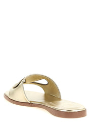 Valentino Garavani Gold Calfskin Slides - EU36.5/US6.5