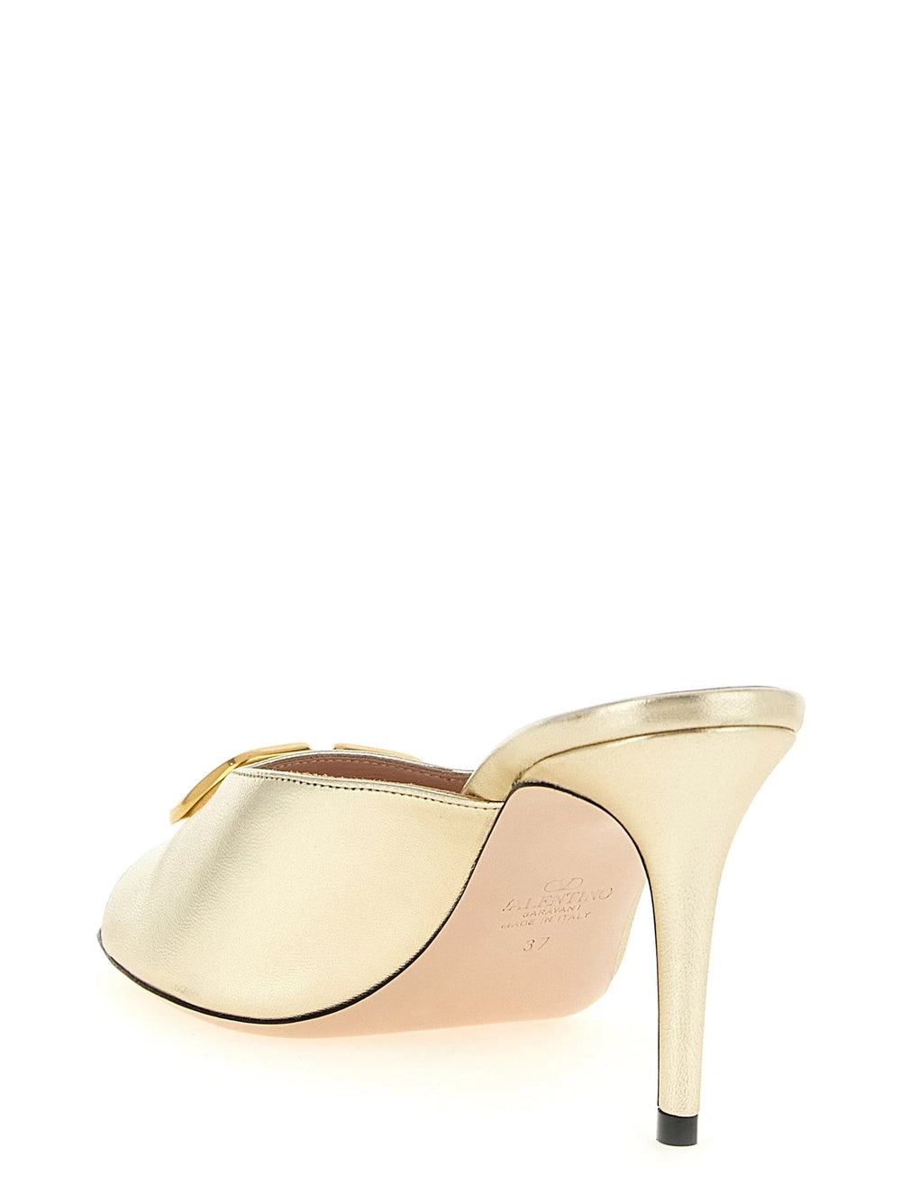 Valentino Garavani Gold Goatskin Stiletto Heel Sandals - EU40.5/US10.5
