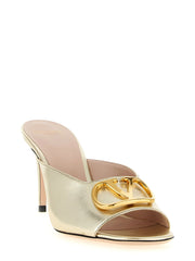 Valentino Garavani Gold Goatskin Stiletto Heel Sandals - EU40.5/US10.5
