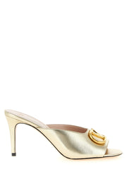 Valentino Garavani Gold Goatskin Stiletto Heel Sandals - EU40.5/US10.5