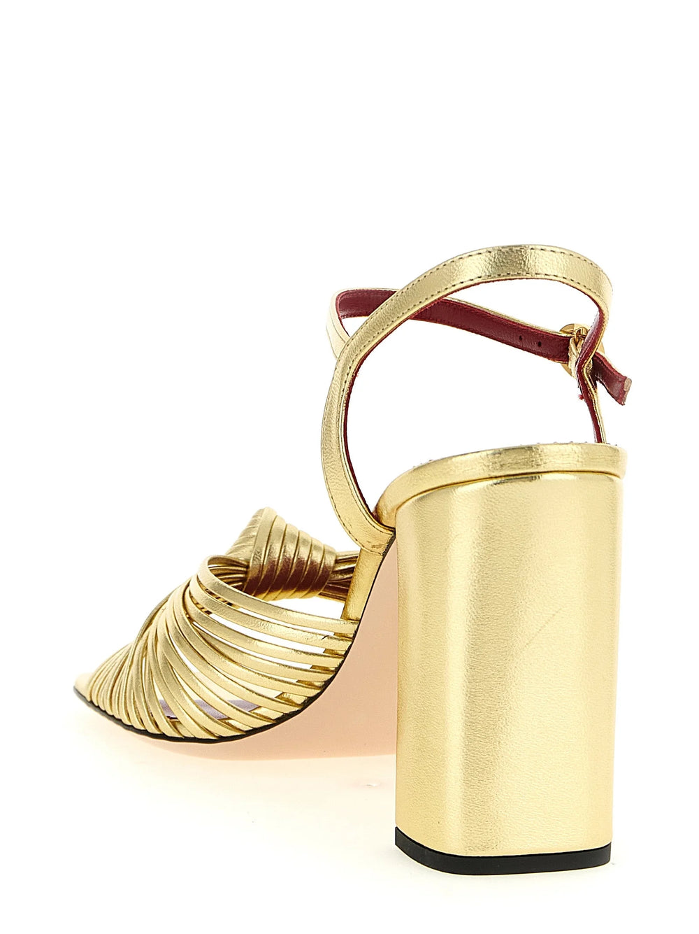 Valentino Garavani Gold Goatskin Stiletto Heel Sandals - EU40/US10