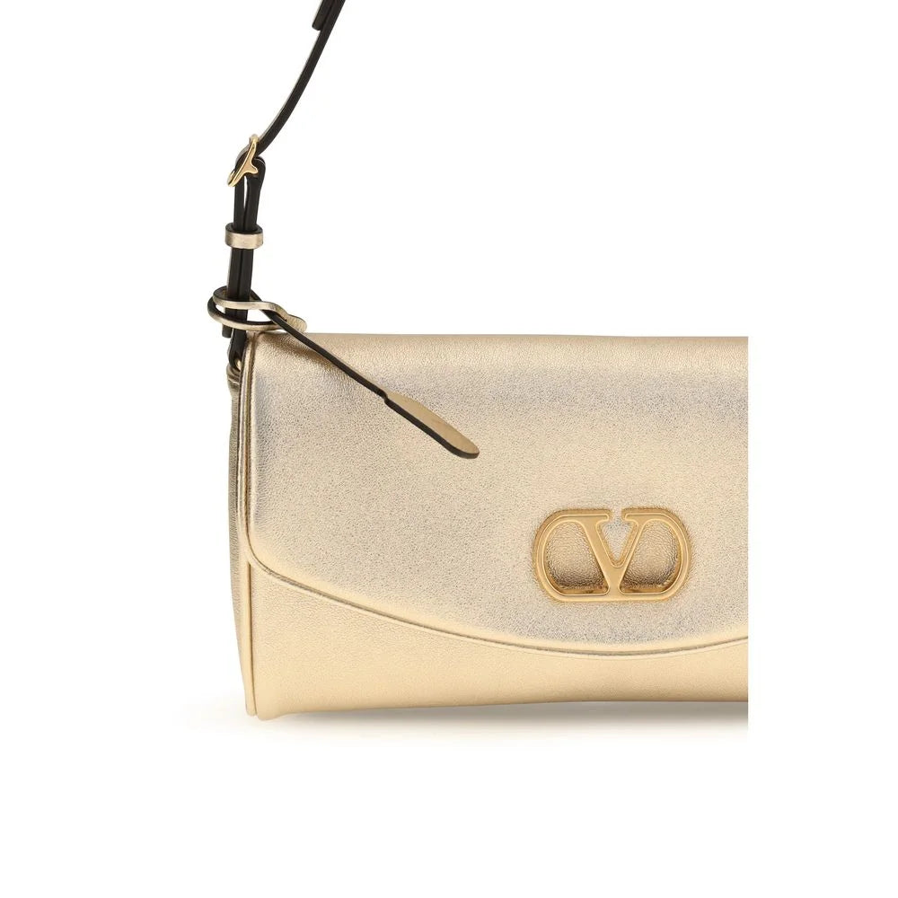 Valentino Garavani Gold Lamb Ovis Aries Aries Clutch Bag