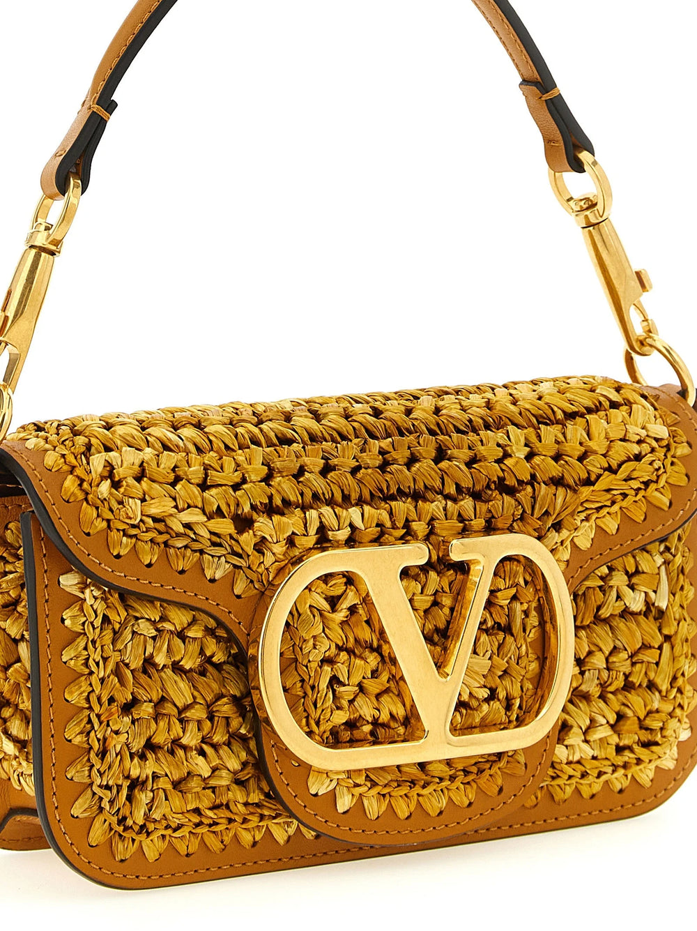 Valentino Garavani Gold Viscose Shoulder Bag