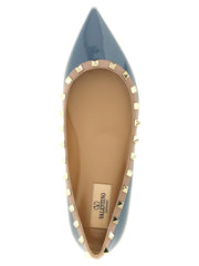 Valentino Garavani Gray Leather Ballet Flats