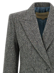 Valentino Garavani Gray Virgin Wool Blazer - IT40