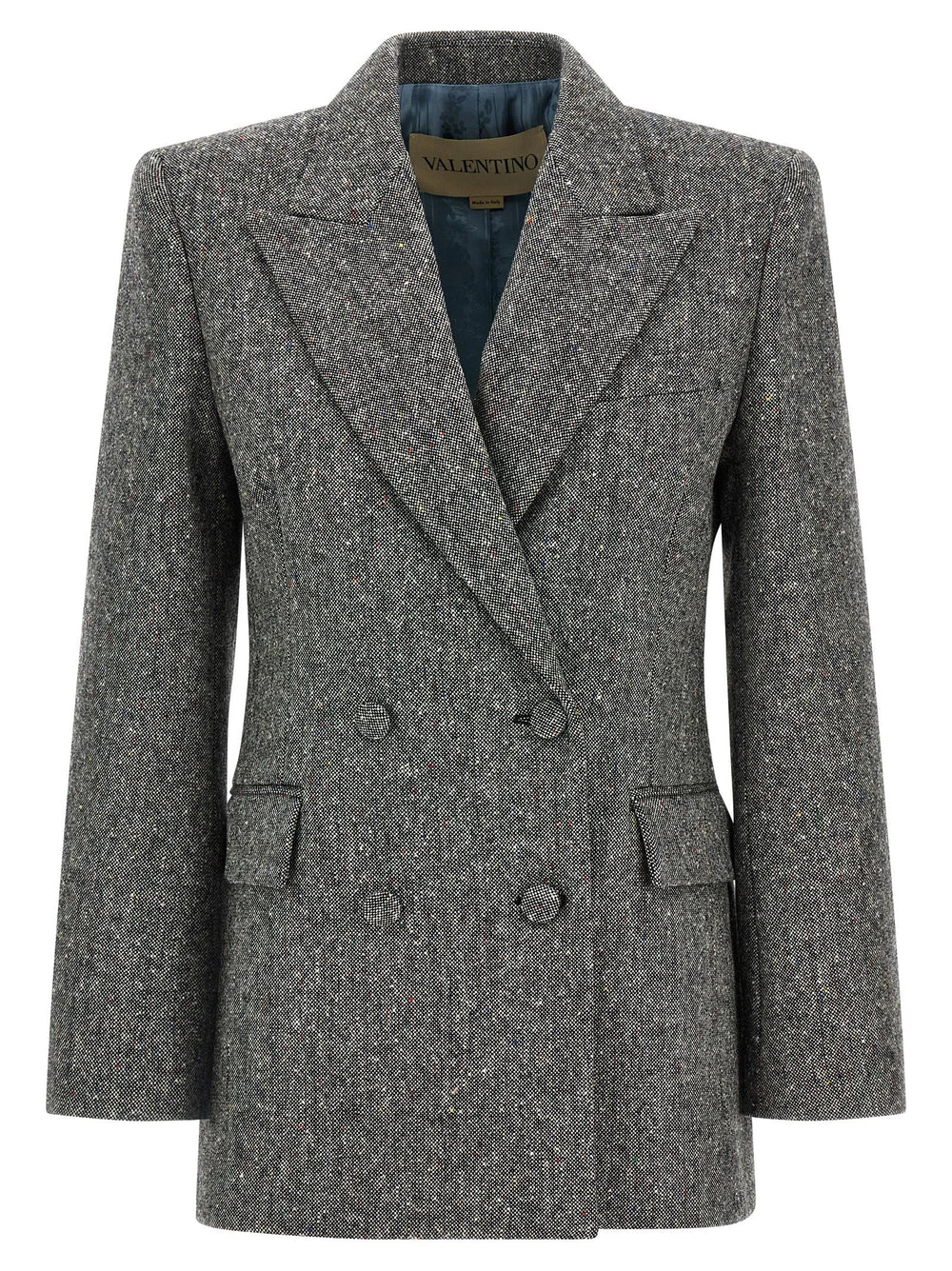 Valentino Garavani Gray Virgin Wool Blazer - IT40