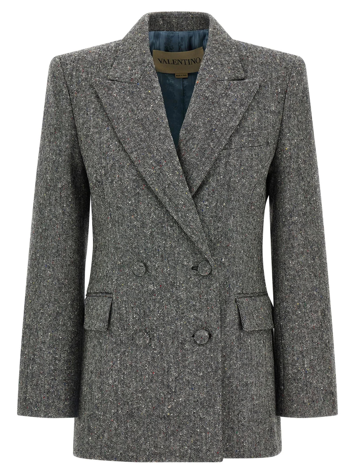 Valentino Garavani Gray Virgin Wool Blazer - IT40