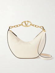 Valentino Garavani Ivory Leather Small Hobo Vlogo Shoulder Bag - Hobo Bags