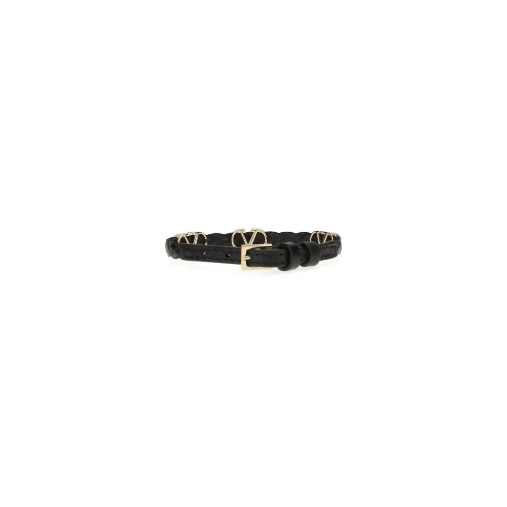 Valentino Garavani Leather VLogo Bracelet - One Size - Bracelets