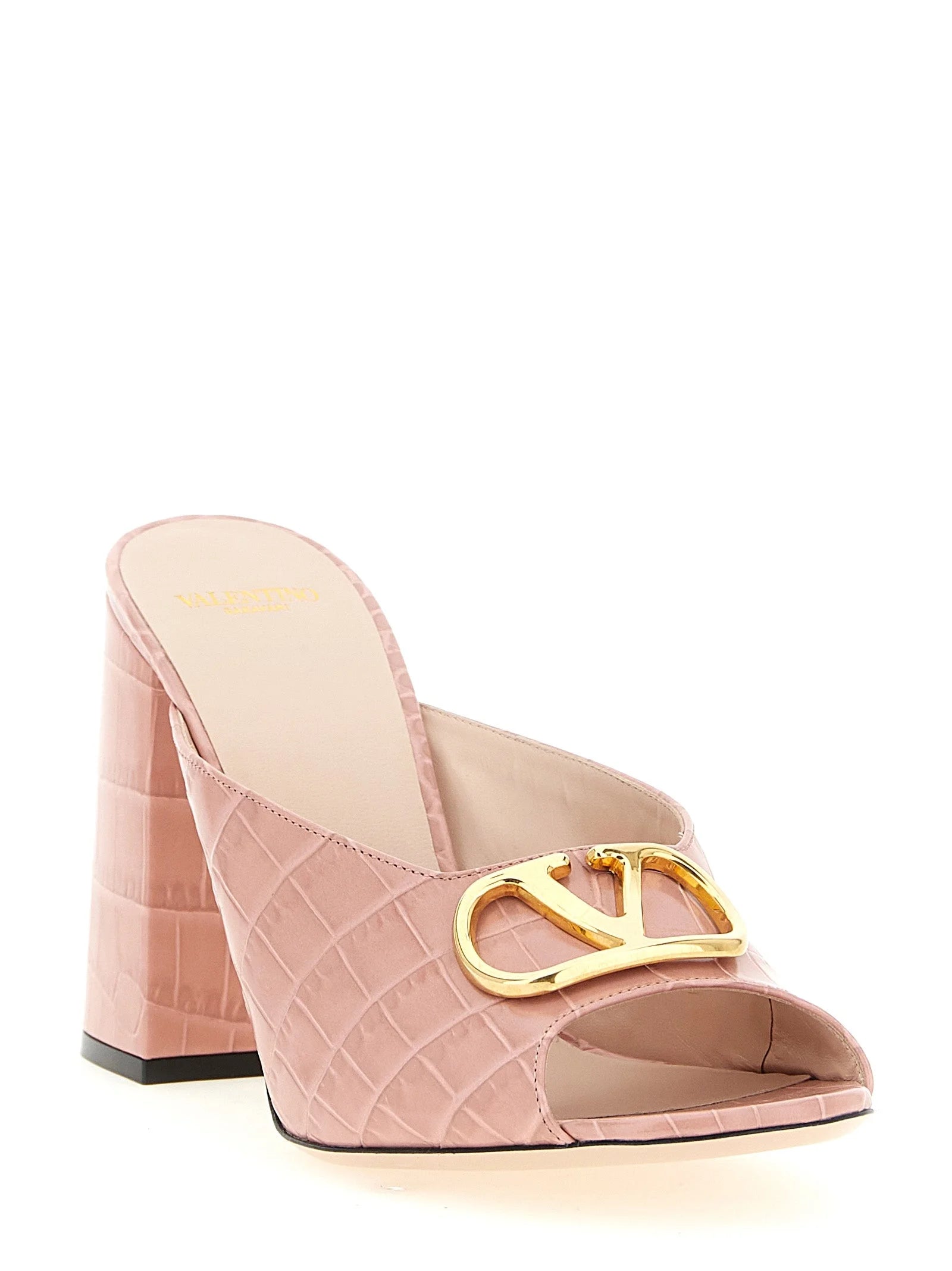 Valentino Garavani Multicolor Calfskin Stiletto Heel Sandals - EU35/US5
