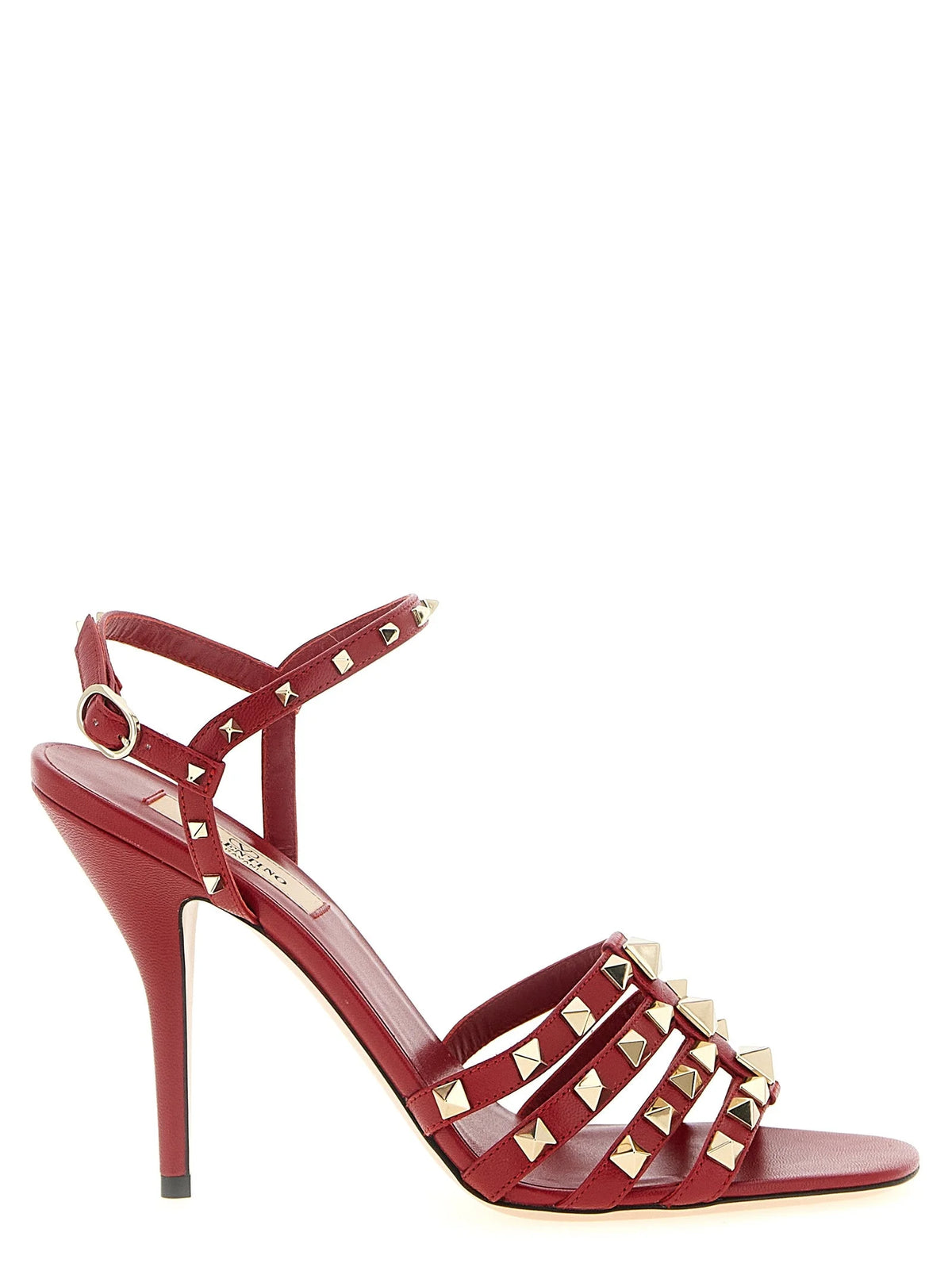 Valentino Garavani Multicolor Calfskin Stiletto Heel Sandals - EU39/US9