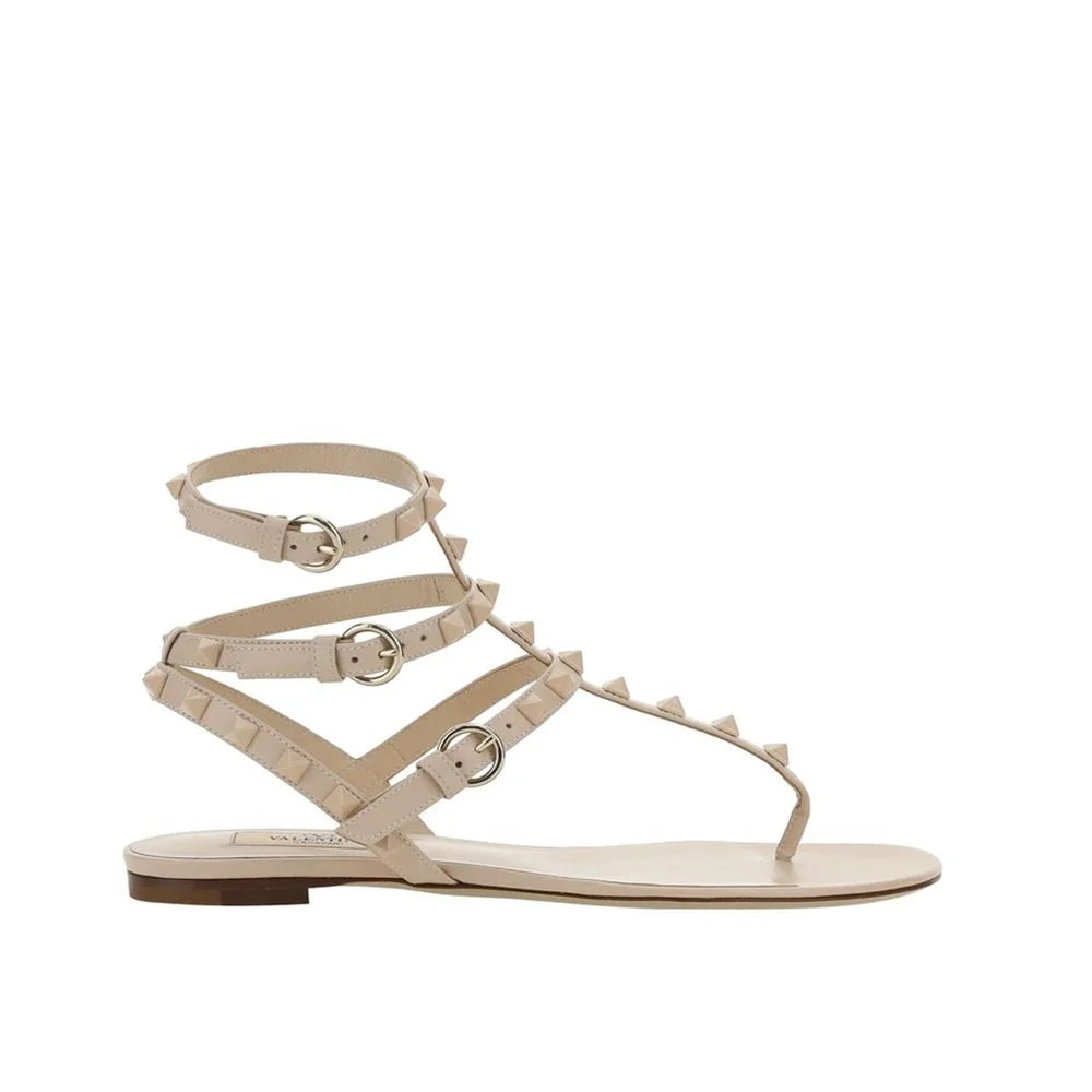 Valentino Garavani Multicolor Calfskin Strap-On Sandals - EU35/US5
