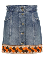 Valentino Garavani Multicolor Cotton Long Skirt - IT38
