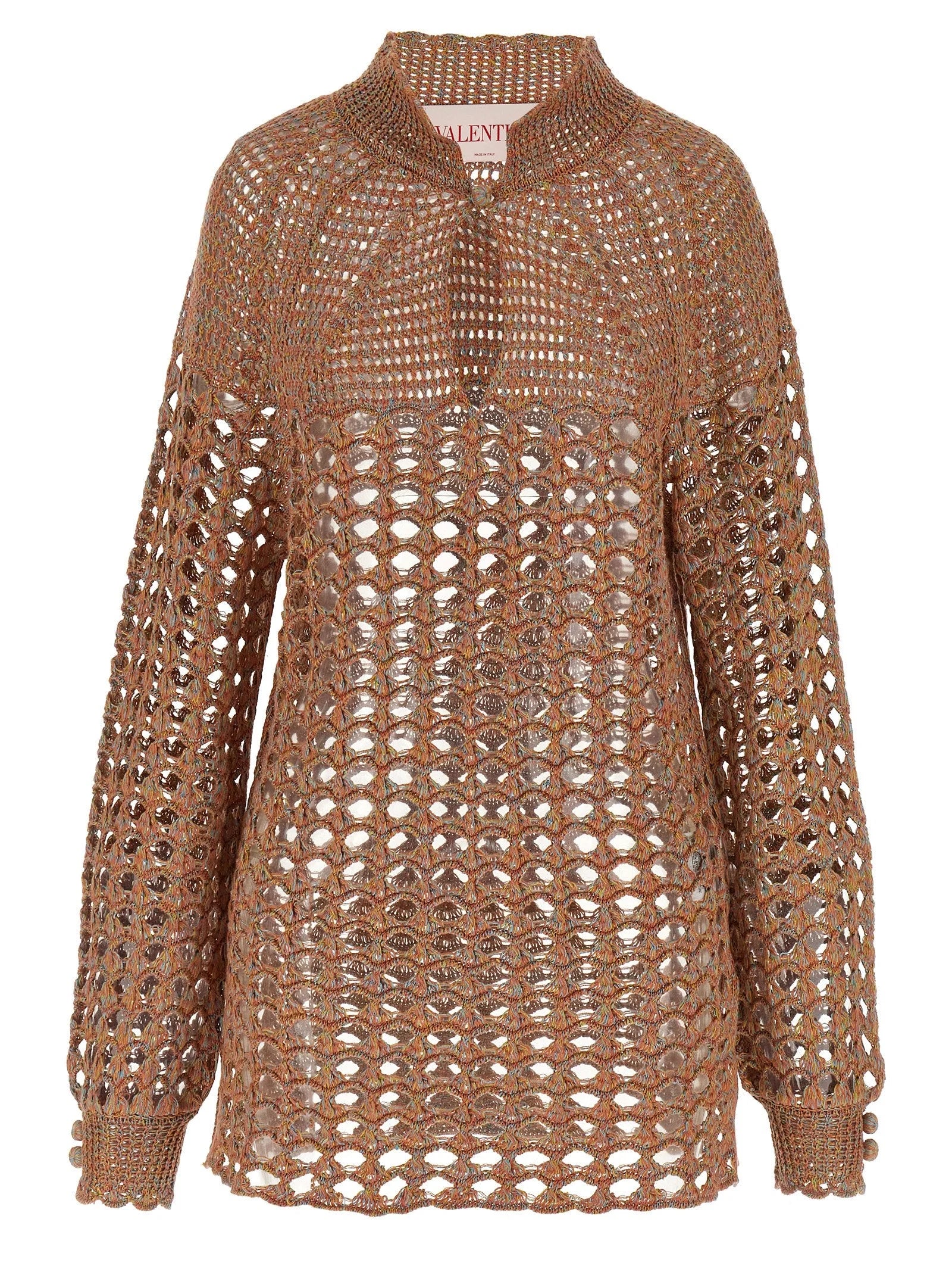 Valentino Garavani Multicolor Linen Cardigan - M