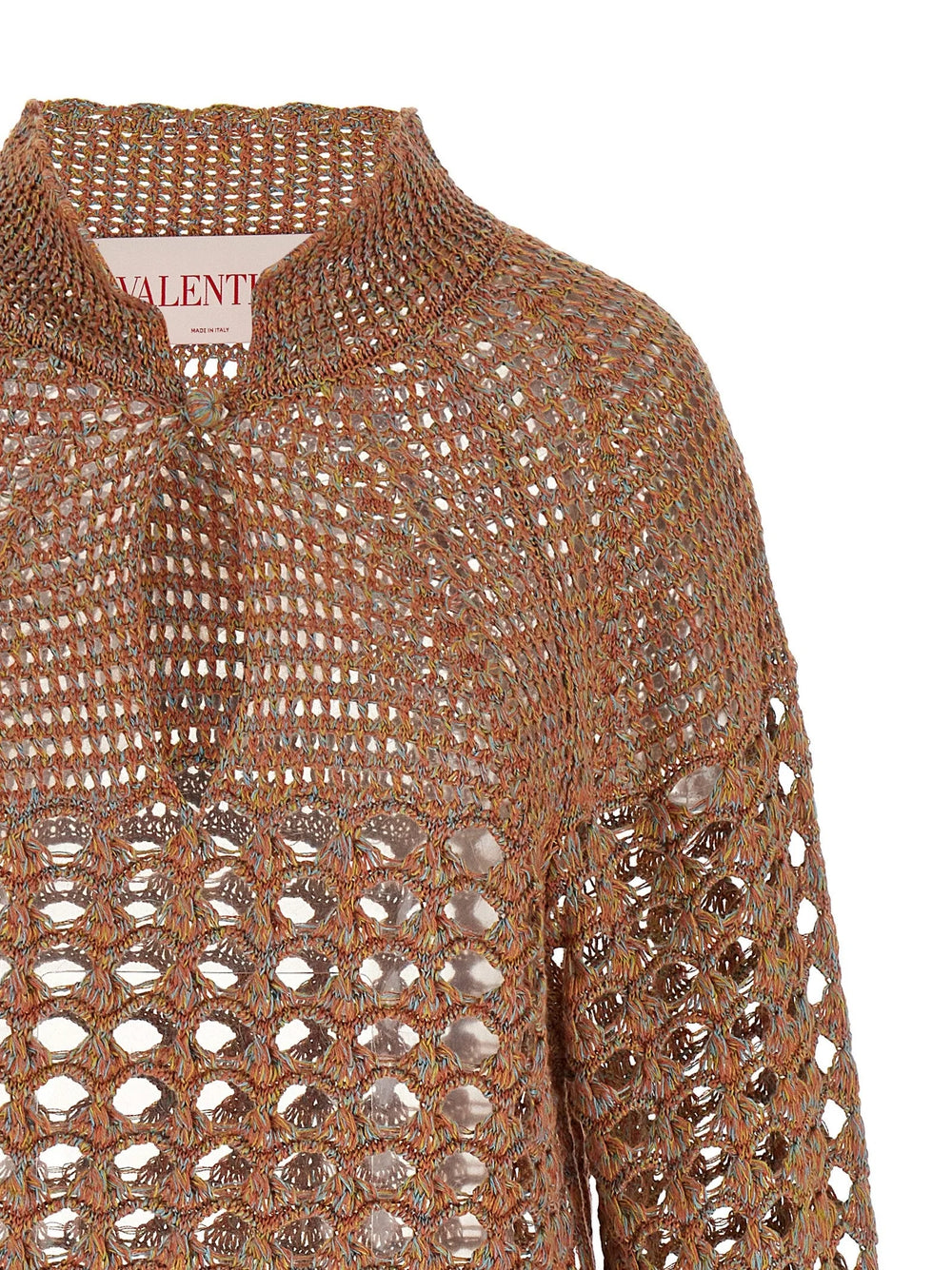 Valentino Garavani Multicolor Linen Cardigan - M