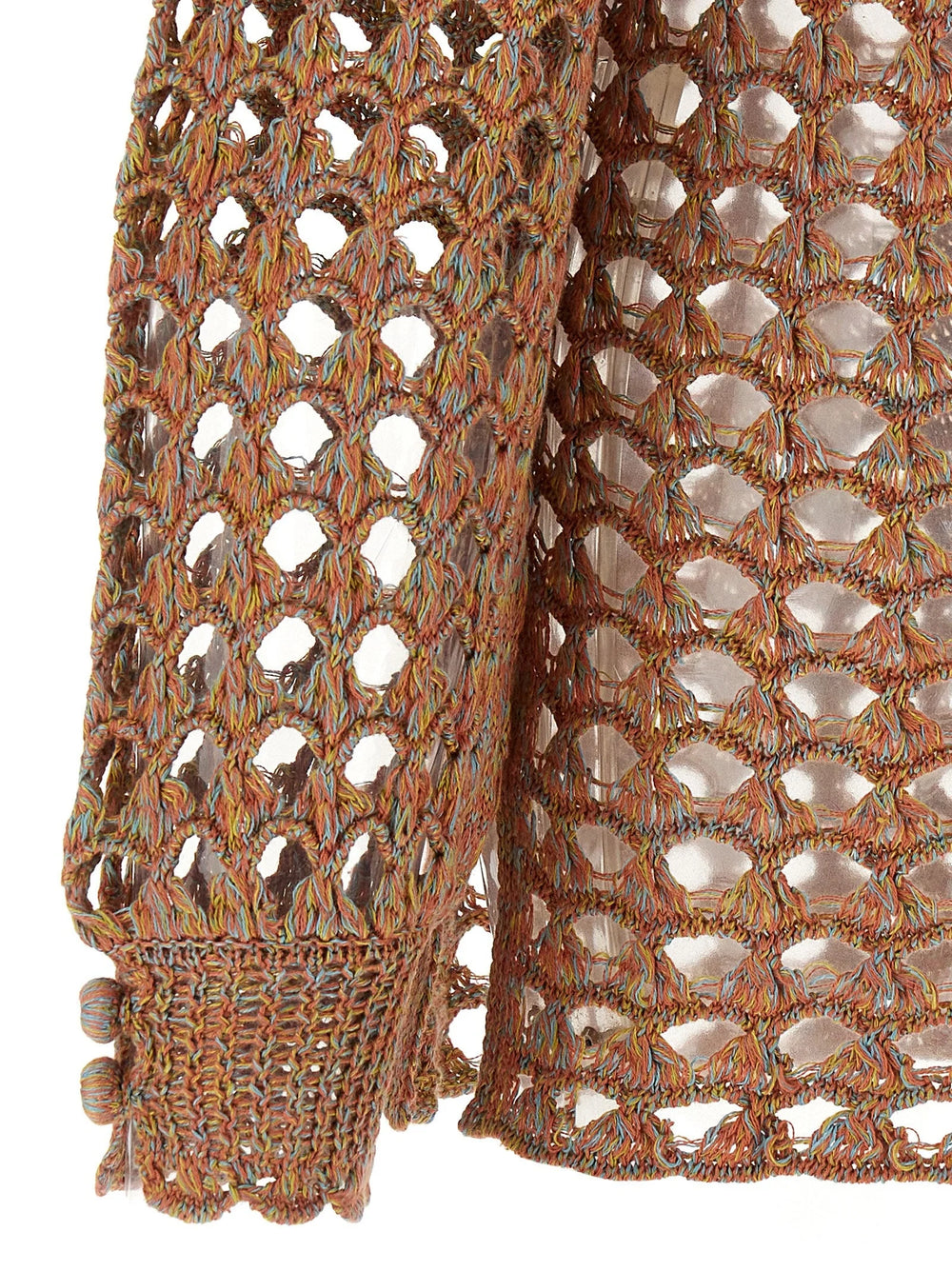 Valentino Garavani Multicolor Linen Cardigan - M