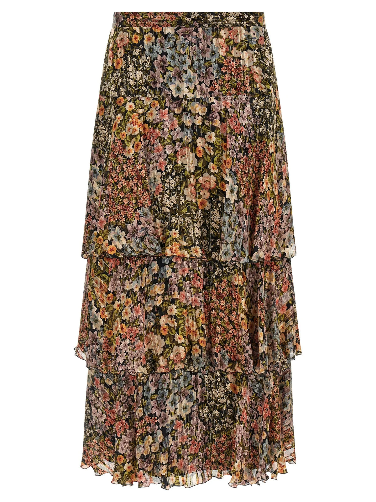 Valentino Garavani Multicolor Silk Midi Skirt