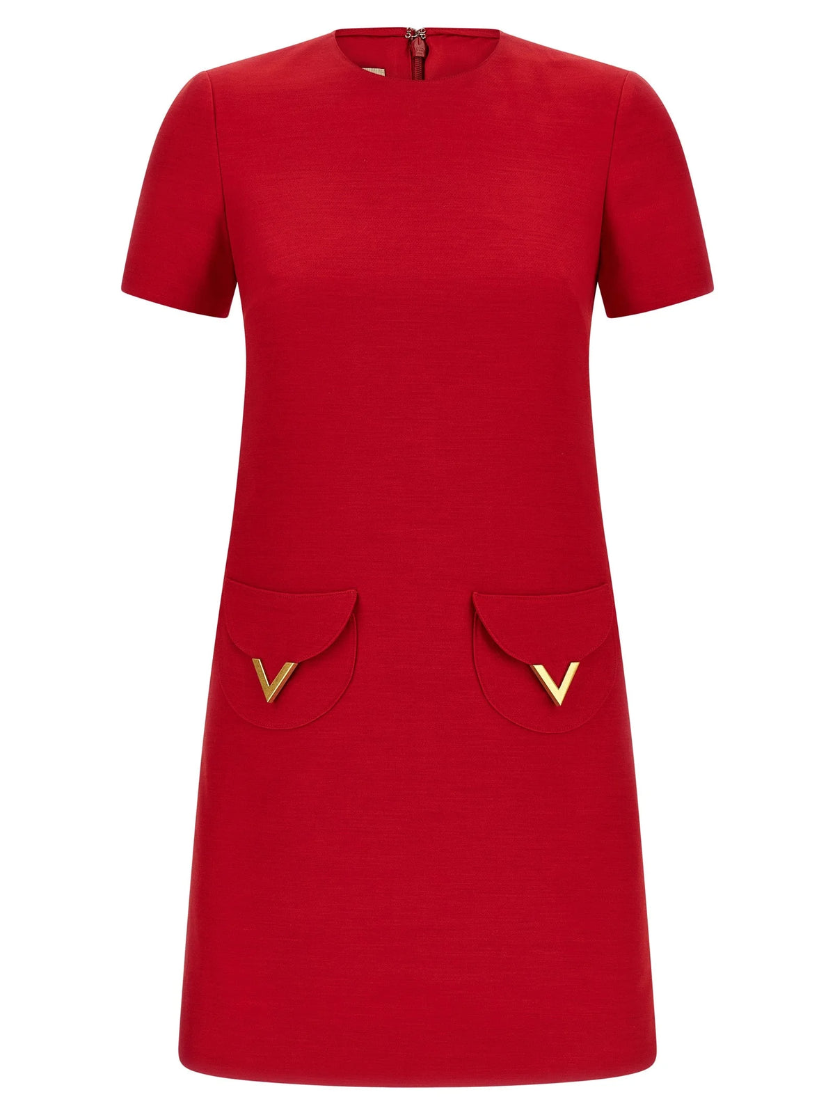 Valentino Garavani Multicolor Virgin Wool Short Dress - IT38