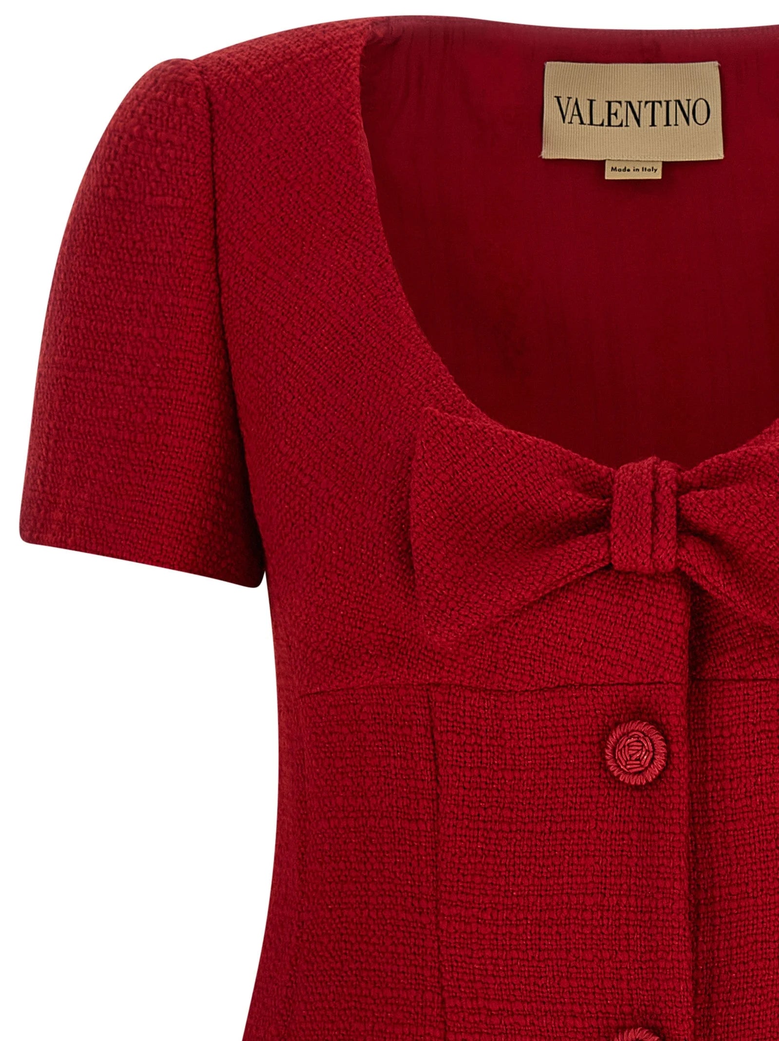 Valentino Garavani Multicolor Virgin Wool Short Dress - IT42
