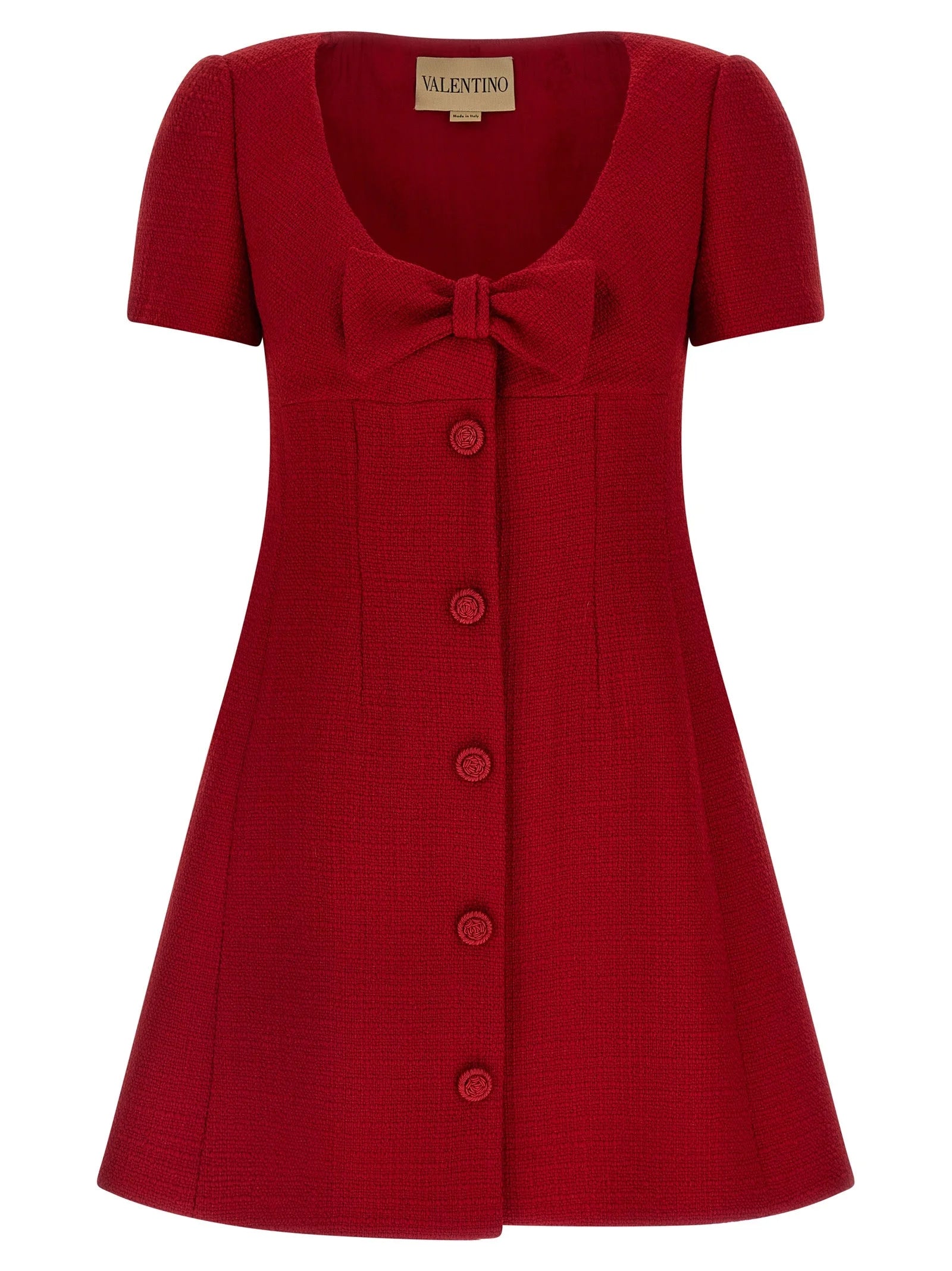 Valentino Garavani Multicolor Virgin Wool Short Dress - IT42