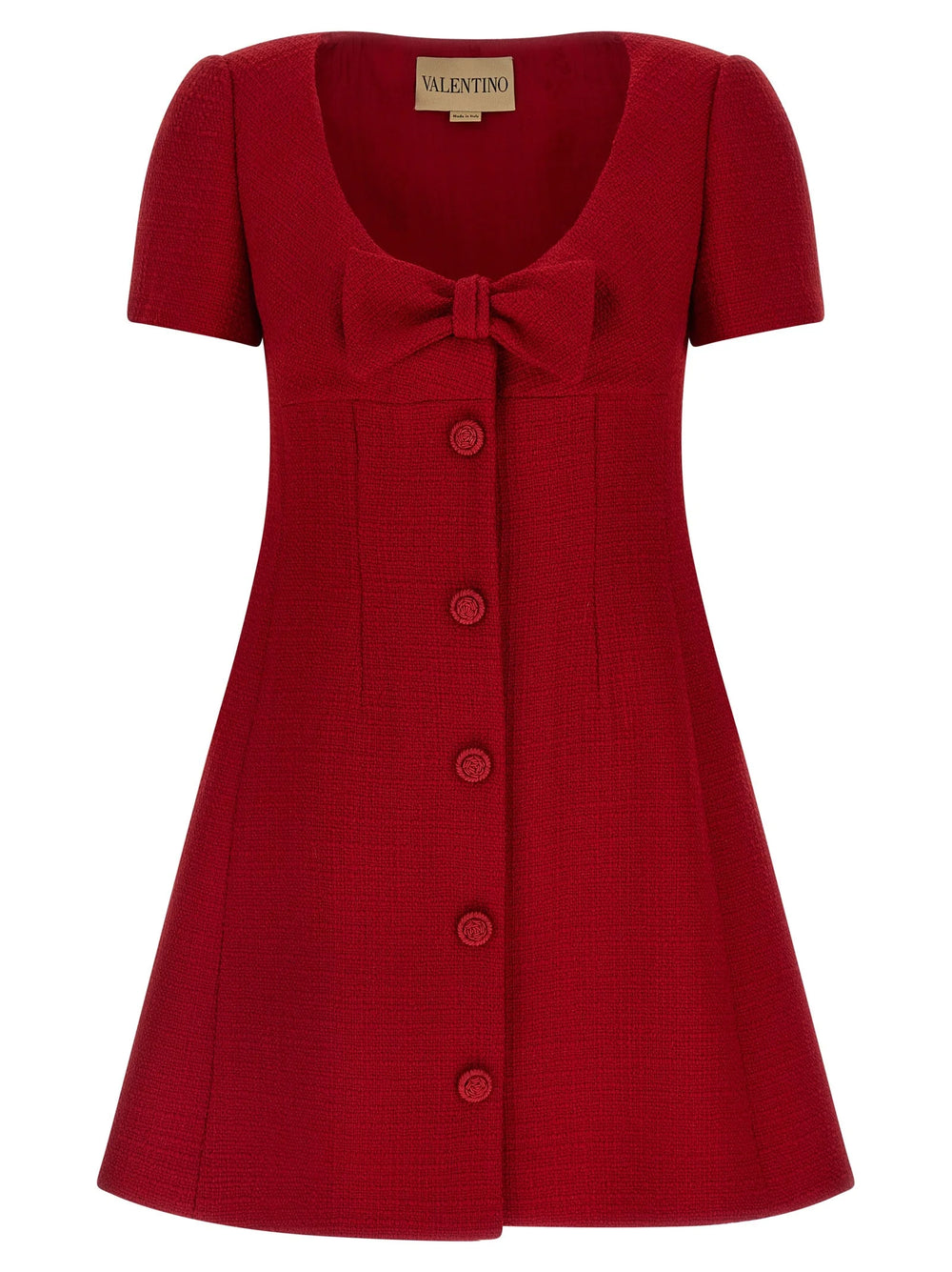 Valentino Garavani Multicolor Virgin Wool Short Dress - IT42