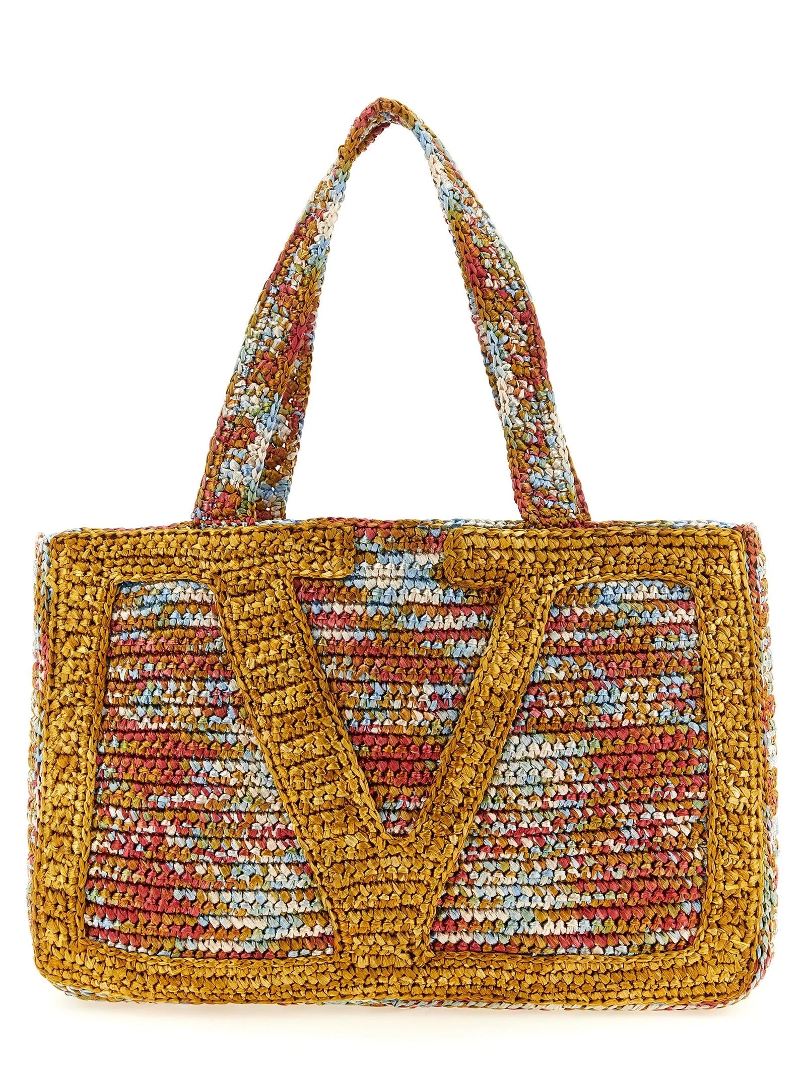 Valentino Garavani Multicolor Viscose Tote Bag
