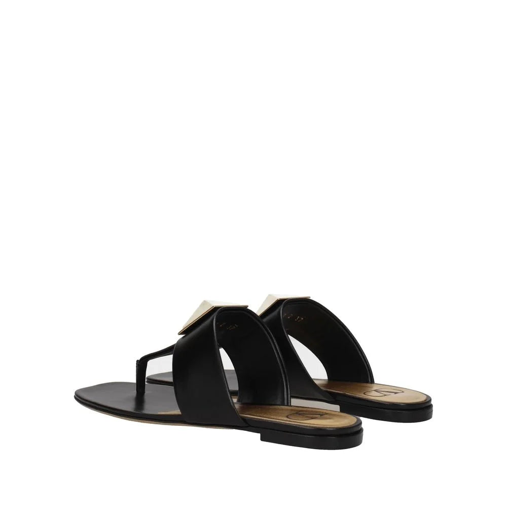 Valentino Garavani One Stud Leather Thong Sandals - Sandals