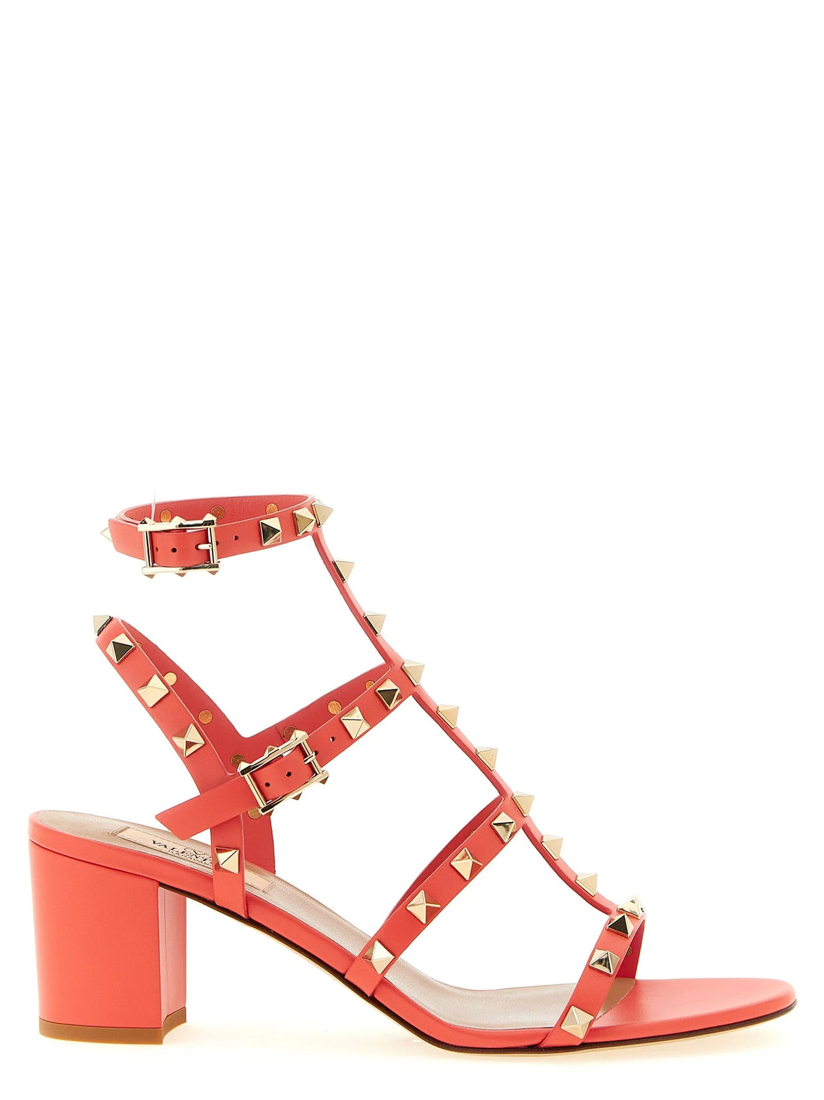Valentino Garavani Orange Calfskin Platform Sandals - EU37.5/US7.5