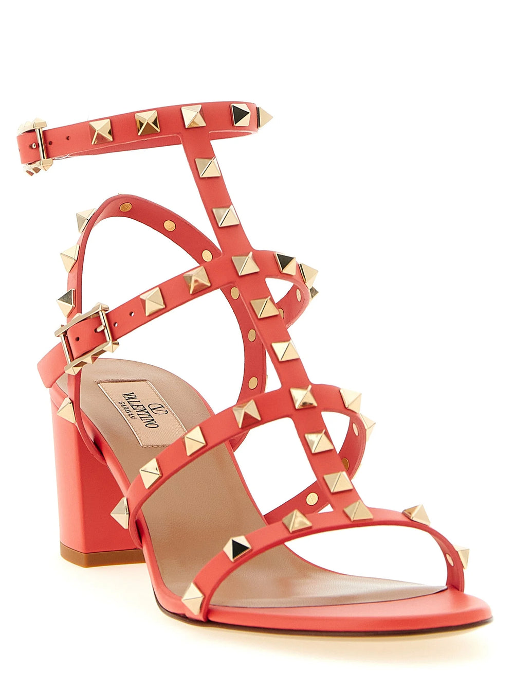 Valentino Garavani Orange Calfskin Platform Sandals - EU37.5/US7.5