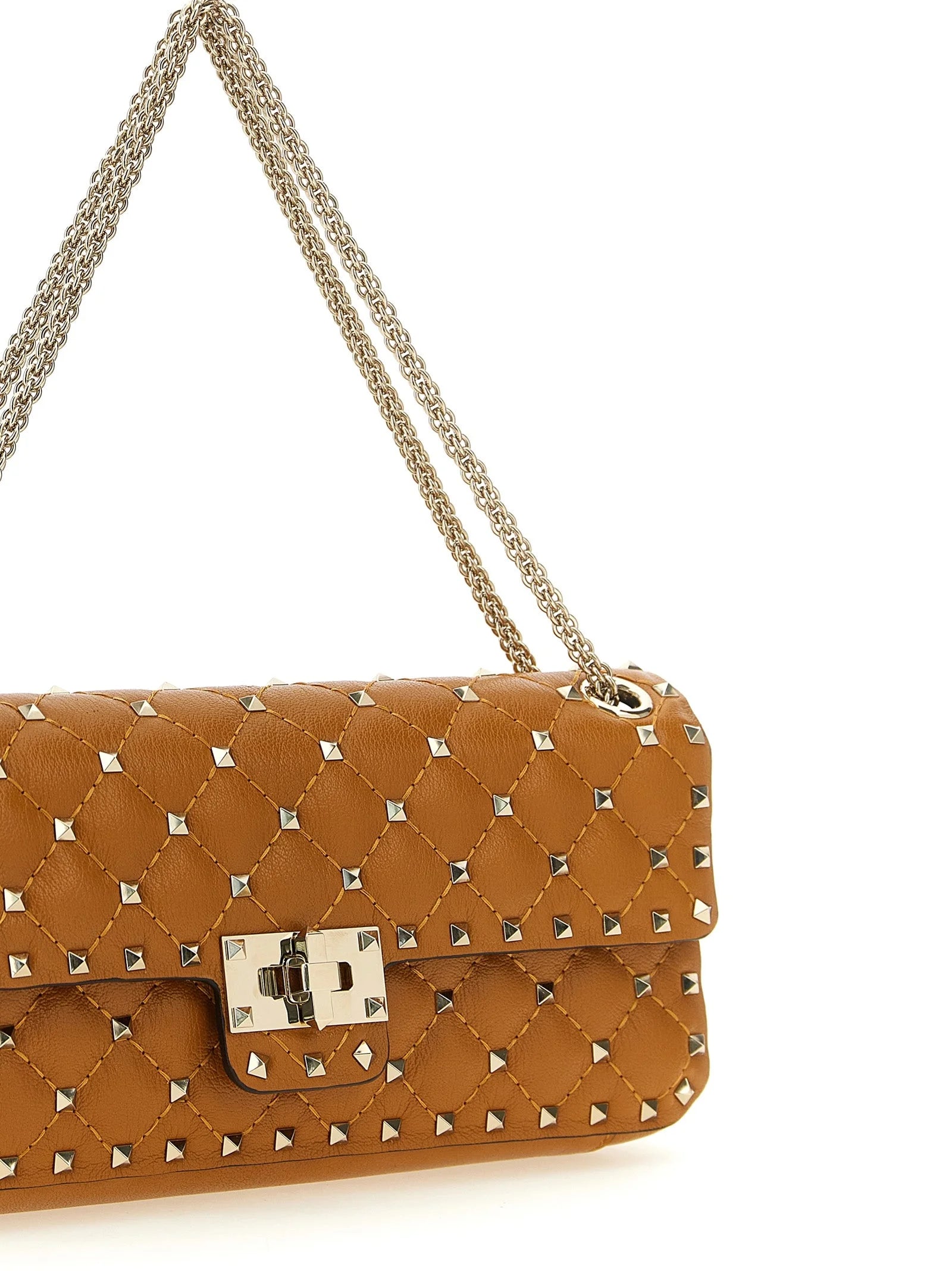 Valentino Garavani Orange Goatskin Shoulder Bag