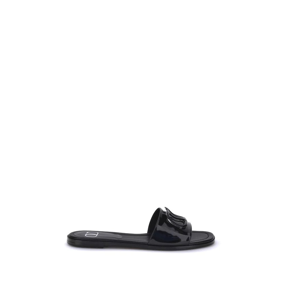 Valentino Garavani Patent leathe VLogo slide Sandals - Sandals