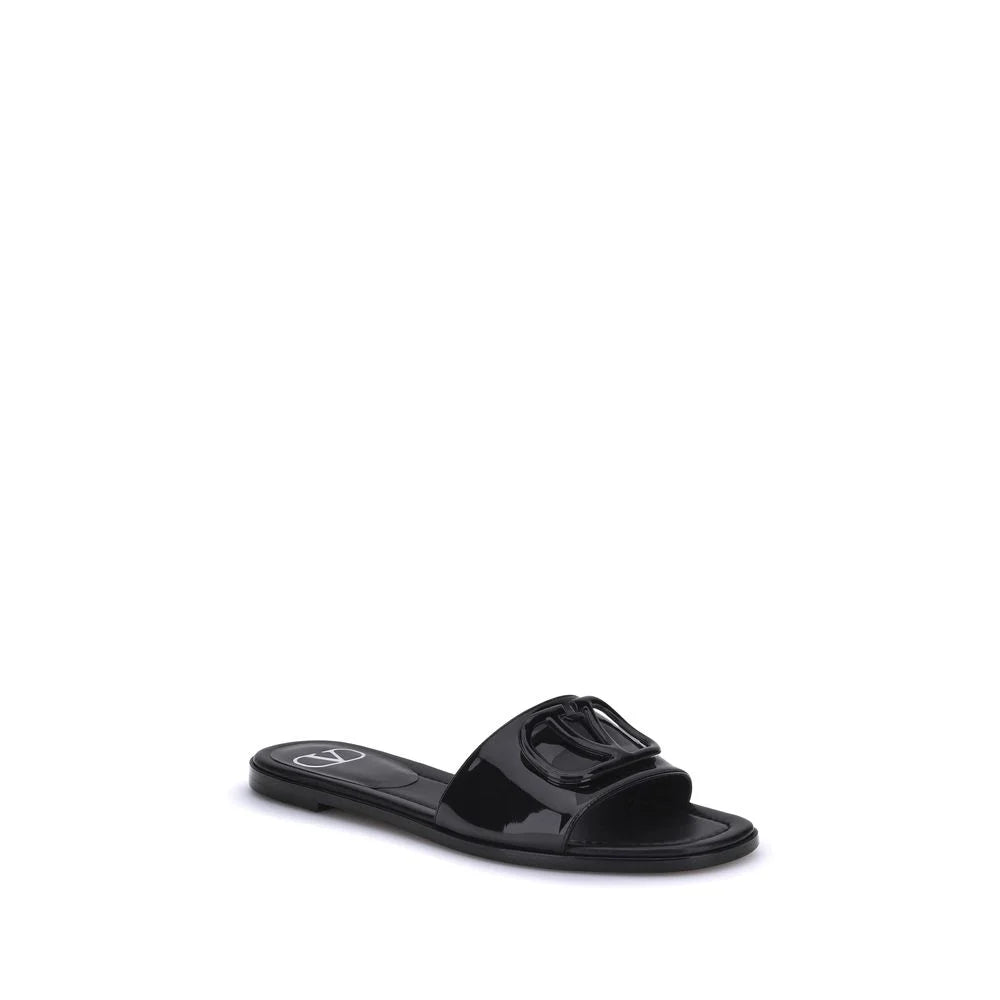 Valentino Garavani Patent leathe VLogo slide Sandals