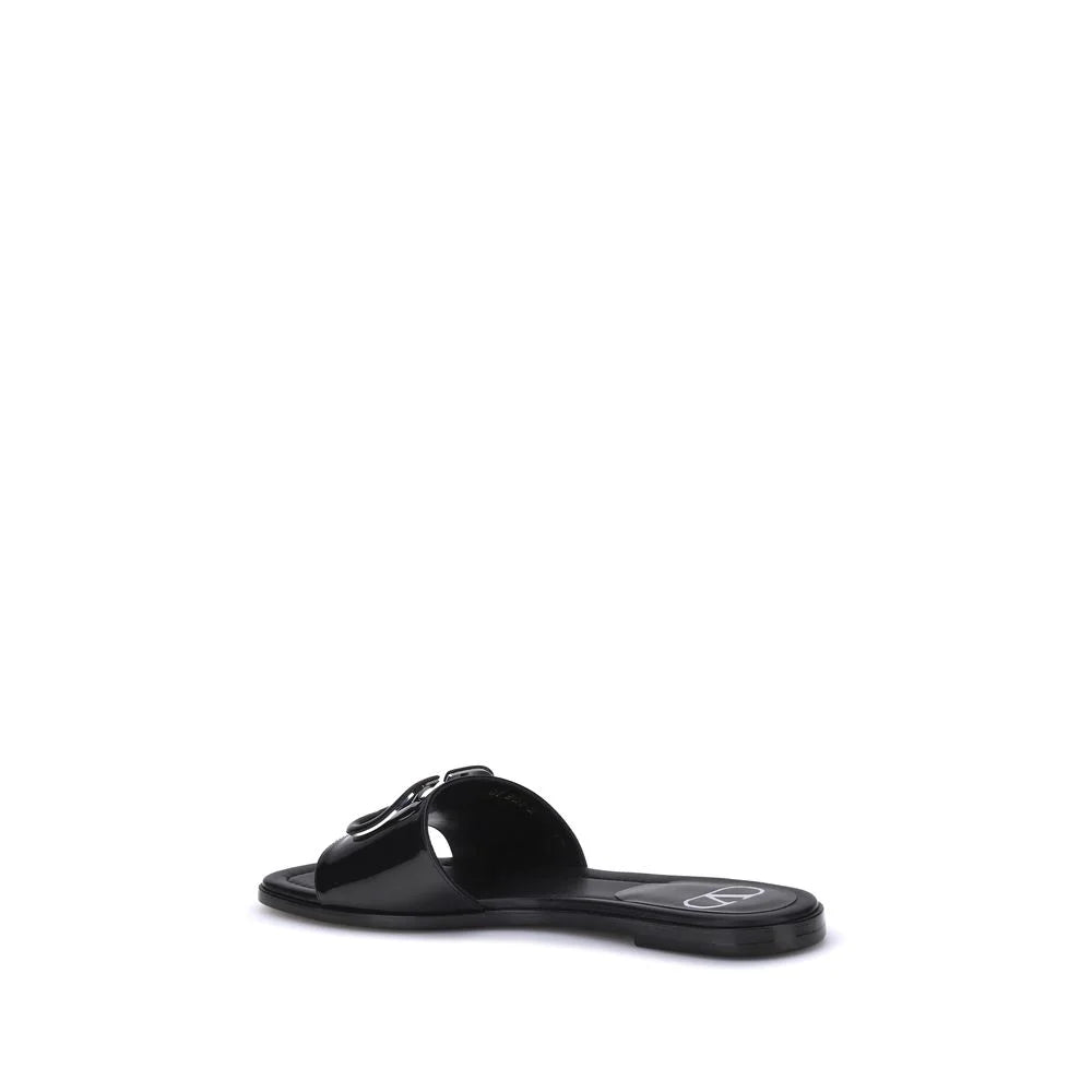 Valentino Garavani Patent leathe VLogo slide Sandals