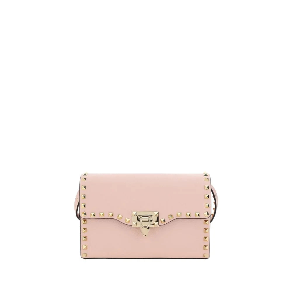 Valentino Garavani Pink Calf Leather Bos Taurus Shoulder Bag