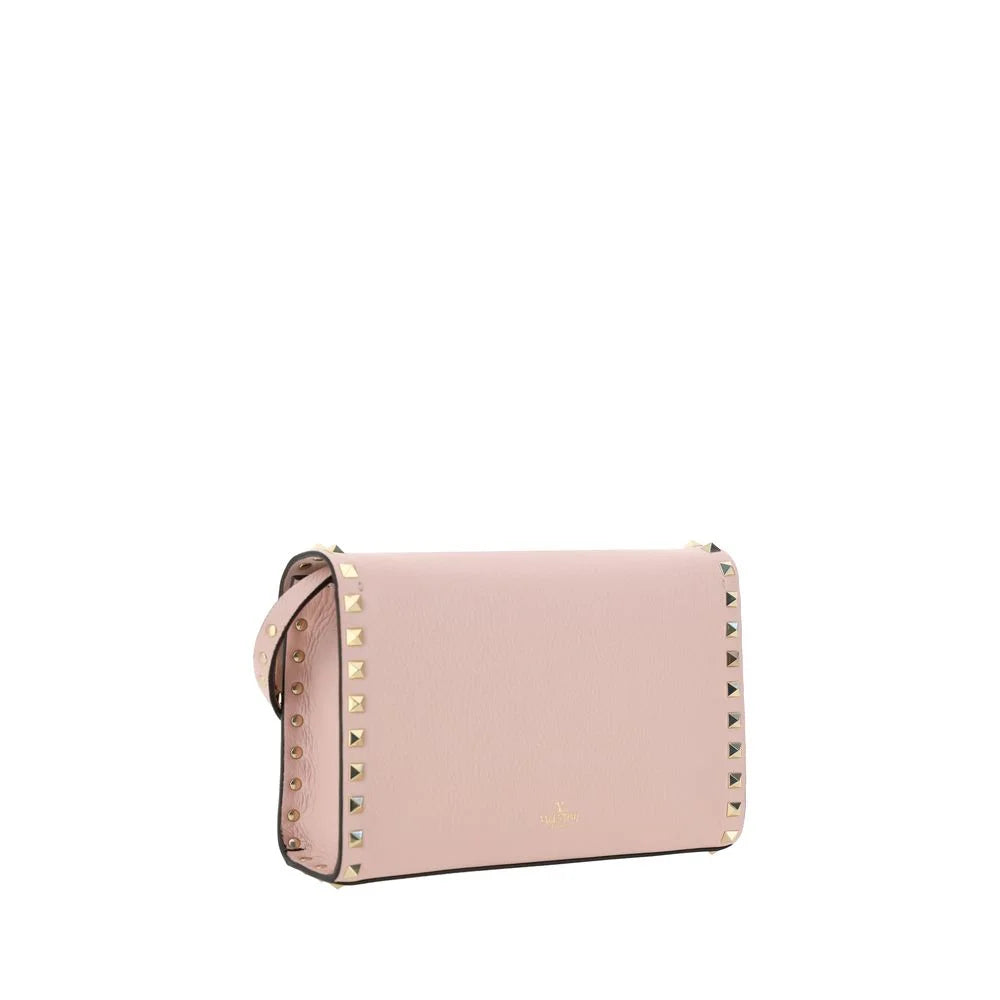 Valentino Garavani Pink Calf Leather Bos Taurus Shoulder Bag