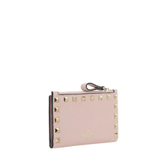 Valentino Garavani Pink Calf Leather Bos Taurus Wallet