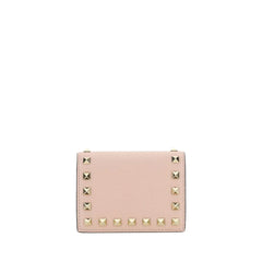 Valentino Garavani Pink Calf Leather Bos Taurus Wallet