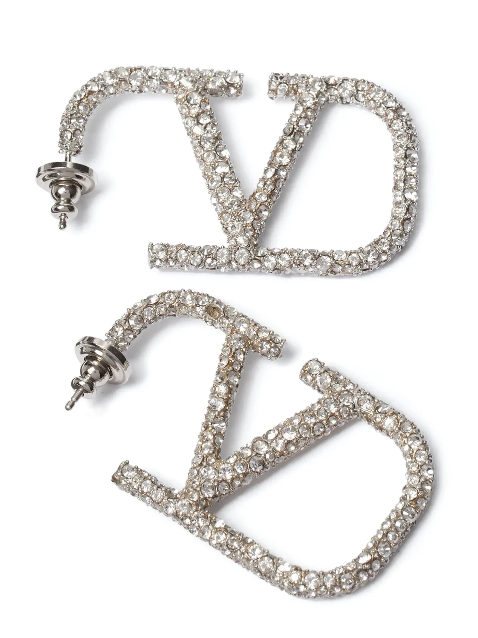 Valentino Garavani Silver Stainless Steel Earrings - One Size