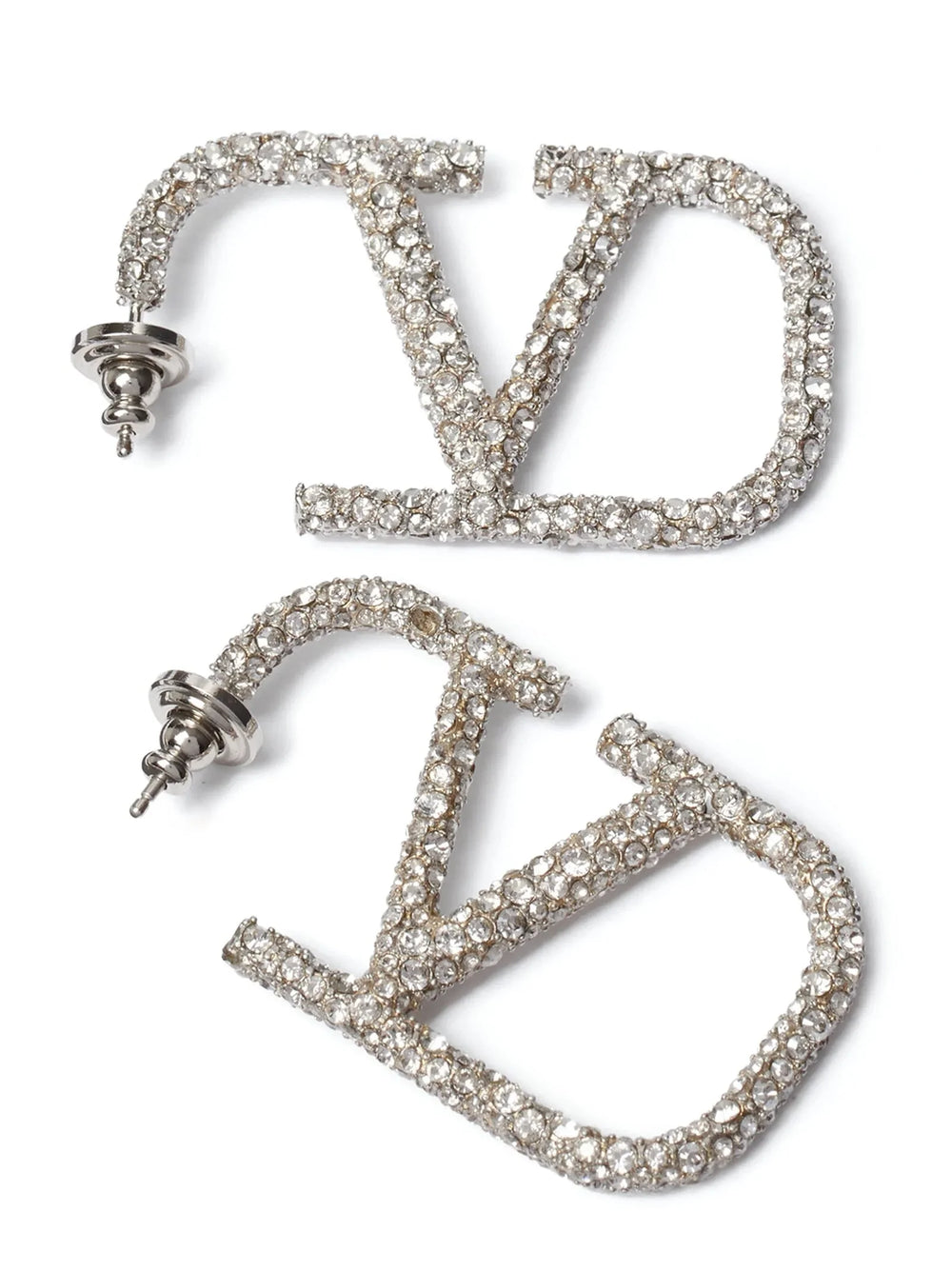 Valentino Garavani Silver Stainless Steel Earrings - One Size