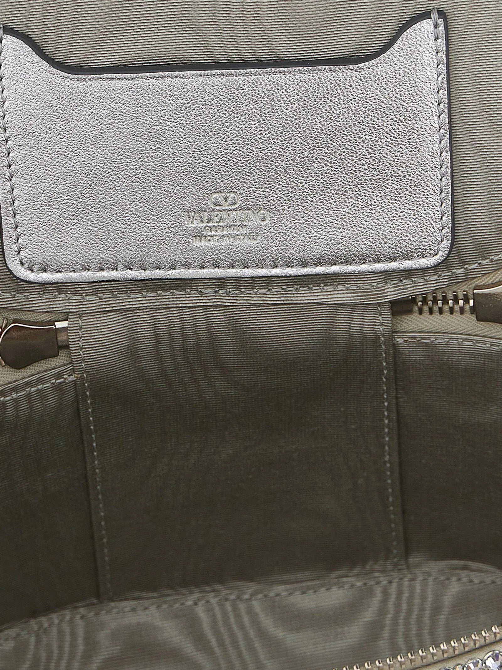 Valentino Garavani Silver Viscose Handbag
