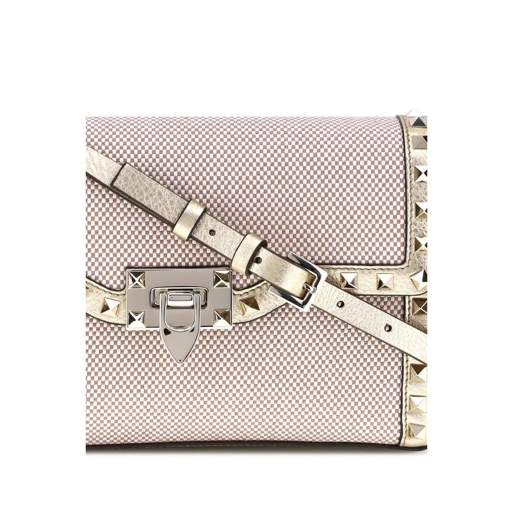 Valentino Garavani Small canvas Rockstud Shoulder Bag - Shoulder Bags