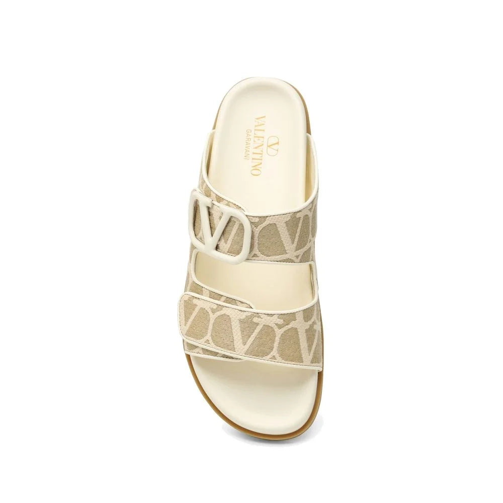 Valentino Garavani Toile Iconographe Flat Sandals - EU37/US7 - Sandals