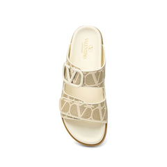 Valentino Garavani Toile Iconographe Flat Sandals - EU37/US7 - Sandals