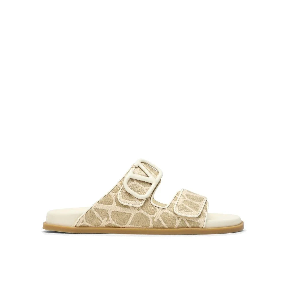 Valentino Garavani Toile Iconographe Flat Sandals - EU37/US7 - Sandals